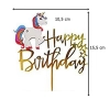 Topper ozdoby na tort jednorożec napis Happy Birthday dekoracje urodzinowe unicorn